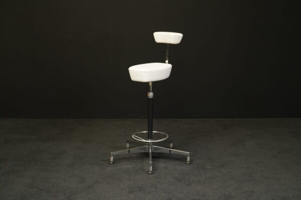Vitra Drehstuhl / Hocker 'Perch' Leder Chrom