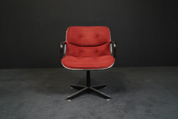 Knoll International Besucherstuhl Executive Chair Wollstoff Rot