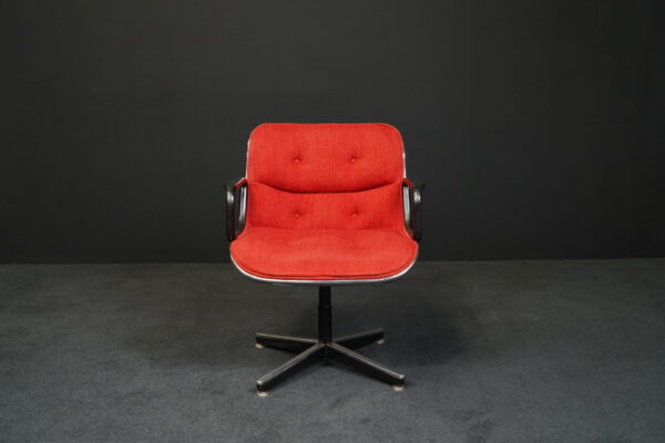 Knoll International Besucherstuhl Executive Chair Wollstoff Rot