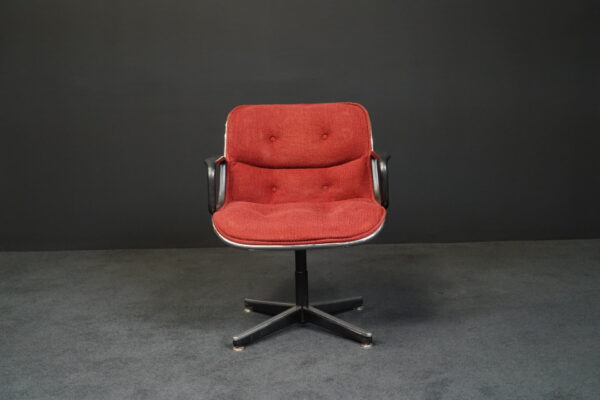 Knoll International Besucherstuhl Executive Chair Wollstoff Rot