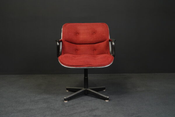 Knoll International Besucherstuhl Executive Chair Wollstoff Rot