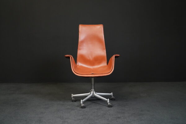 Walter Knoll Bürodrehstuhl FK Tulip Leder Cognac