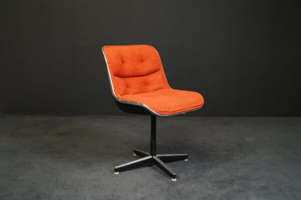 Knoll International Besucherstuhl Executive Chair Wollstoff Rot / Orange