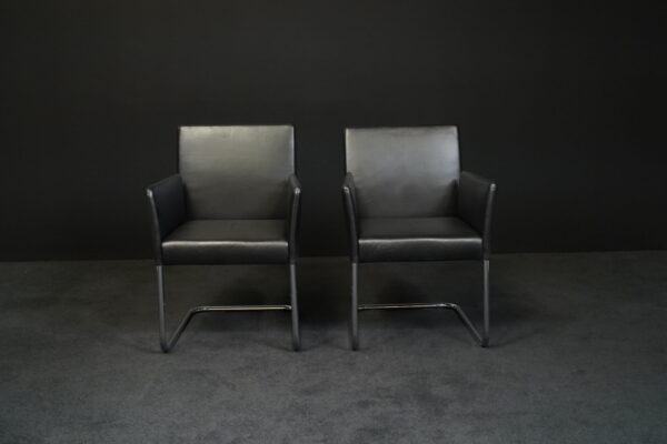 Walter Knoll Besucherstuhl Jason Lite Leder Schwarz
