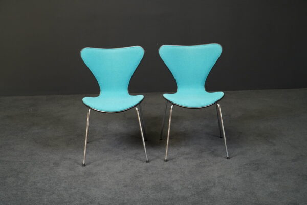 Fritz Hansen 2er Set Besucherstuhl Serie 7 Hopsak Türkis
