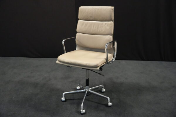 Vitra EA 219 Leder / Dunkelbeige / Grau