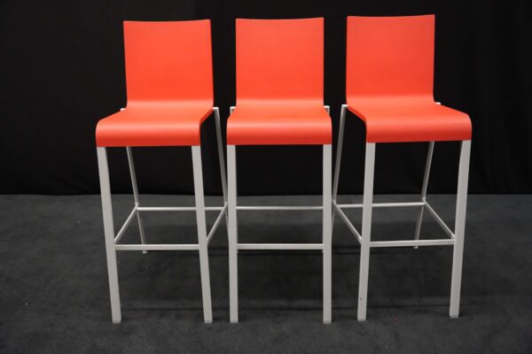 3x Vitra .03 Barhocker Rot