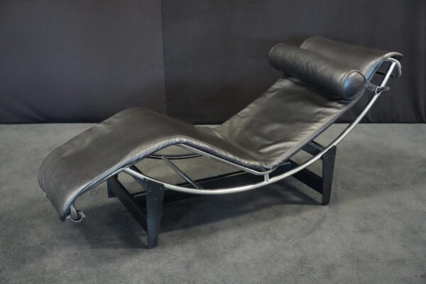 CHAISELONGUE Liege Leder / Schwarz