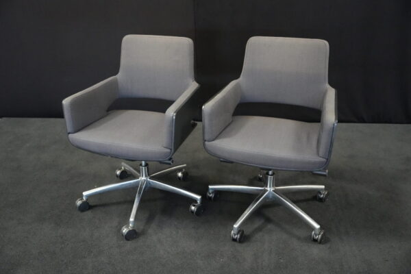 2x THONET  S 845 DRW Drehsessel