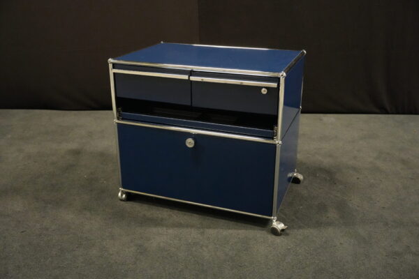 USM Haller Rollcontainer Stahlblau