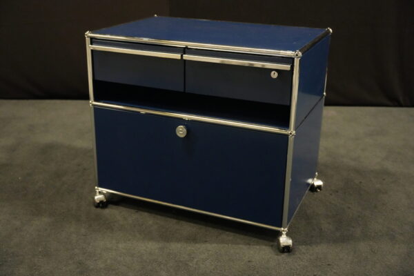 USM Haller Rollcontainer Stahlblau