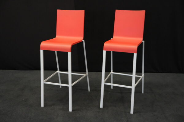 2x Vitra .03 Barhocker Rot