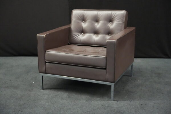 Knoll International Florence Sessel Leder / Braun
