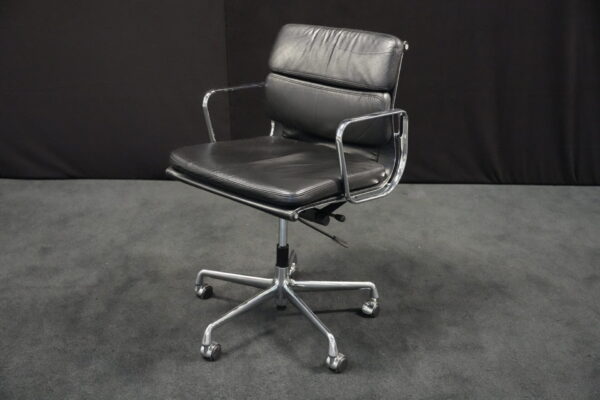 Drehstuhl - Leder / Schwarz