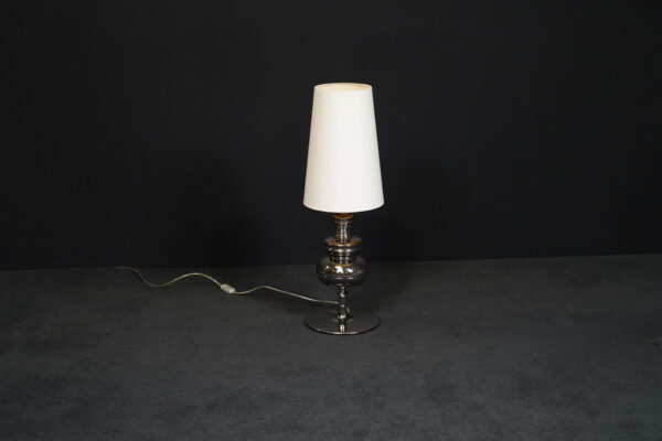 Metalarte Tischleuchte 'Josephine M' Platin Stoff