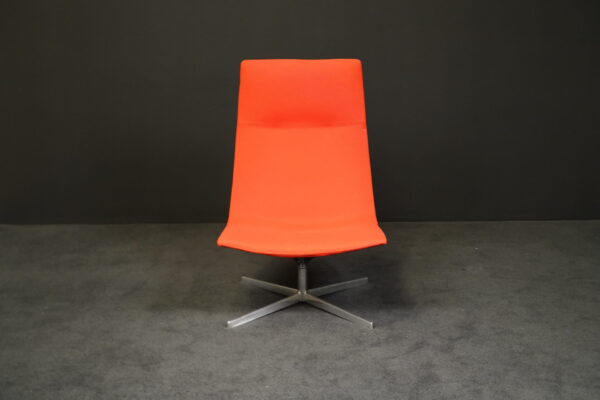 Arper Hochlehner / Drehstuhl Aluminium Stoff