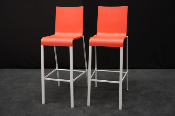 2x Vitra .03 Barhocker Rot