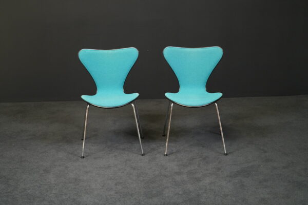 Fritz Hansen 2er Set Besucherstuhl Serie 7 Hopsak Türkis