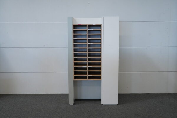 Postschrank MDF Weiß / Holzoptik
