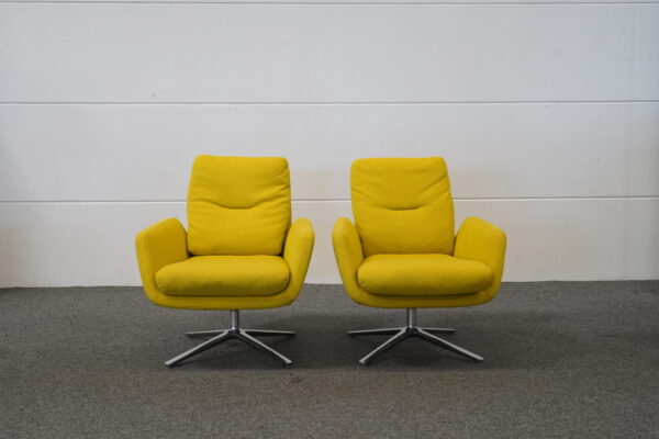 Cor 2er Set Sessel Stoff Gelb