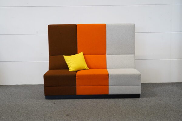 Palau Sitzbank Stoff Orange / Braun / Grau