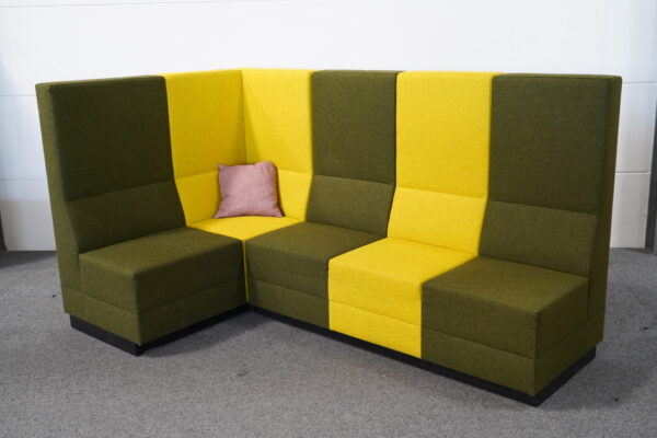 Palau 2-teilige Sitzecke Stoff  / Gelb / Olivgrün