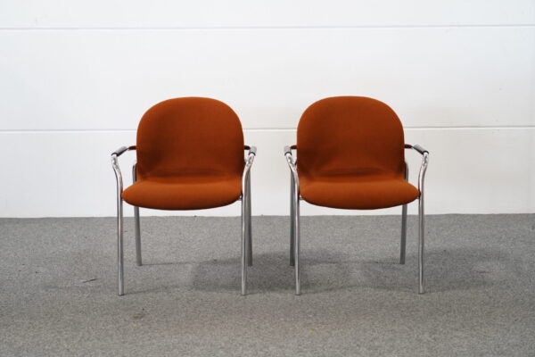 2er Set Stühle Stoff Rot