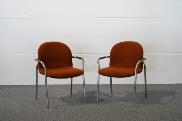 2er Set Stühle Stoff Rot