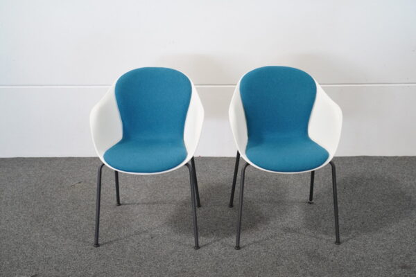 BoConcept 2er Set Stühle Kunststoff Weiß / Blau