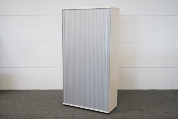 Haworth Aktenschrank / Rollladenschrank Vados 5OH Weiß / Silbergrau