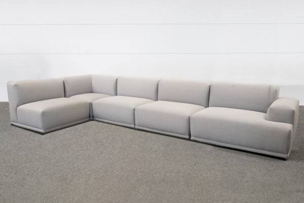 5-teiliges Modulsofa Stoff Grau