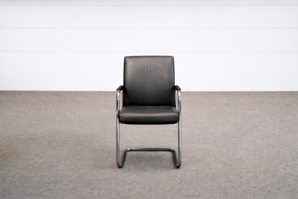 Spiegels Besucherstuhl Leder Schwarz