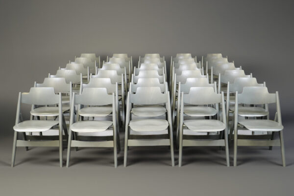 30er Set Klappstühle Holz Grau