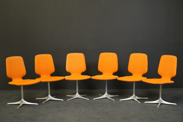 Cor 6er Set Besucherstühle Sedia Hopsak Orange