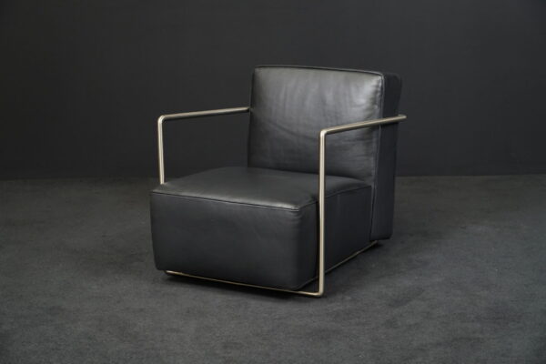 Flexform tiefenv. Sessel A.B.C. Leder Schwarz