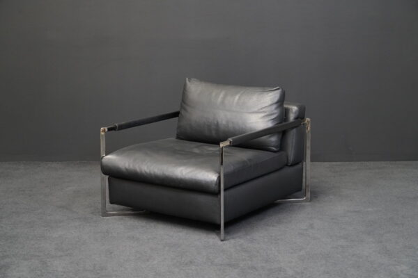 Saba Italia Sessel No Logo Light Leder Schwarz