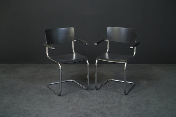 Thonet 2er Set Besucherstühle S64 Holz Schwarz