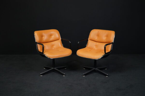 Walter Knoll 2er Set Besucherstuhl Pollock Executive Leder Hellbraun
