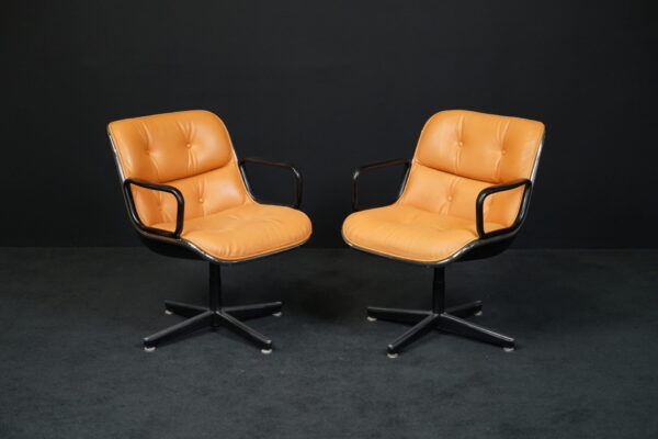 Walter Knoll 2er Set Besucherstuhl Pollock Executive Leder Hellbraun