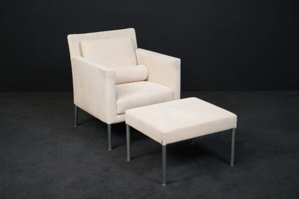 Walter Knoll Sessel & Ottoman Jason 391 Stoff Beige