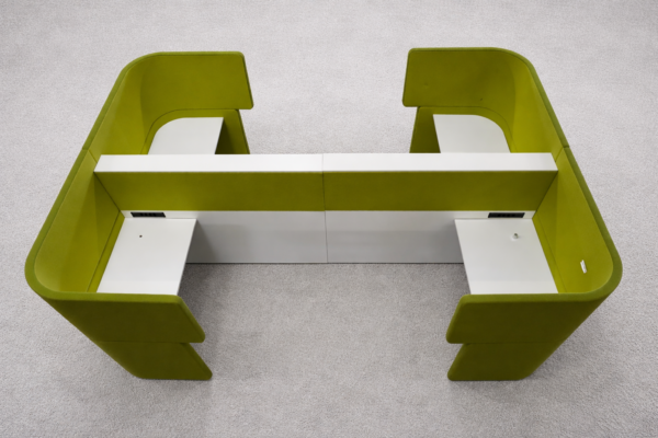 Bene Büroensemble MDF / Stoff Grün / Weiß