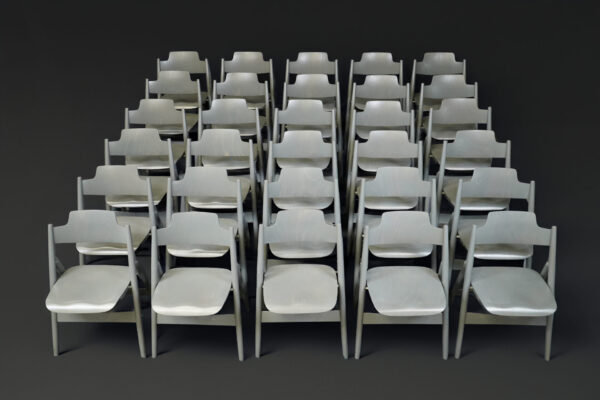 30er Set Klappstühle Holz Grau