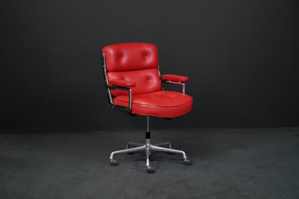 Vitra Bürodrehstuhl ES 108 Leder Rot