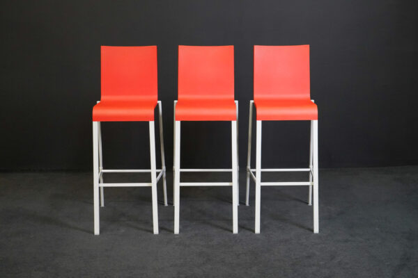 Vitra 3er Set Barhocker .03 Kunstoff Rot