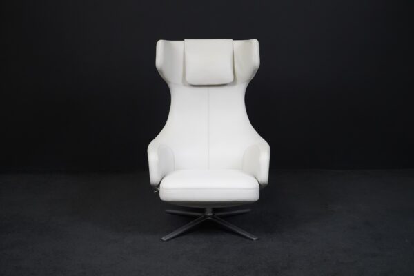 Vitra Sessel Grand Repos Leder Grau