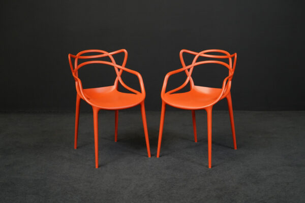 Kartell Besucherstuhl Masters Kunststoff Rot