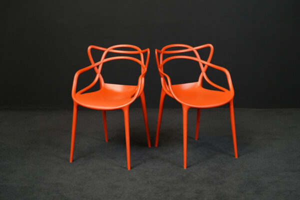 Kartell Besucherstuhl Masters Kunststoff Rot