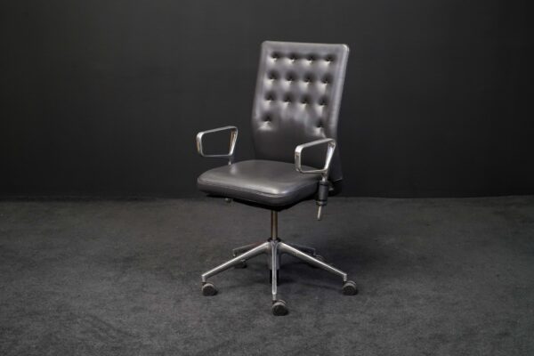 Vitra Bürodrehstuhl ID Trim Leder Schwarz