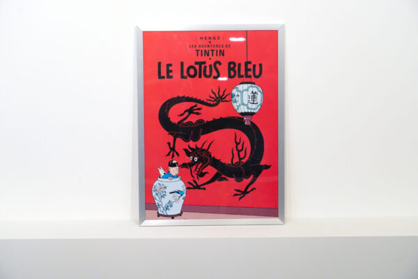 Gekaderde fotografische kopie "Kuifje - Le Lotus Bleu"