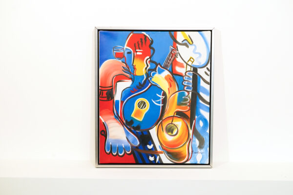 Gerahmtes Gemälde auf Leinwand